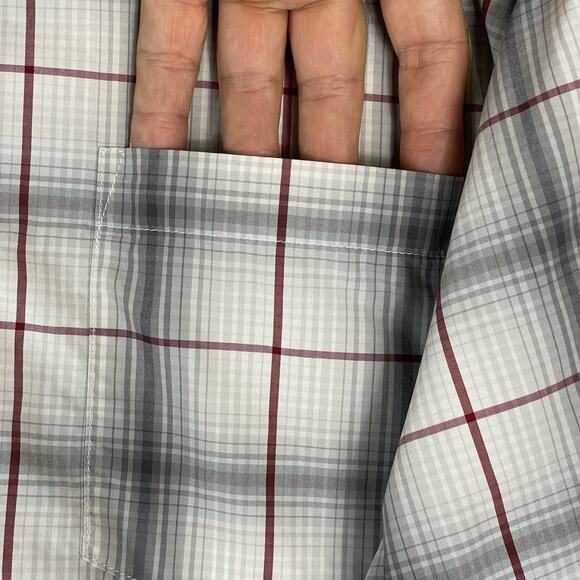 Patagonia Shirt Mens XL Gray Striped Long Sleeve Stretch Lightweight Pocket - Picture 8 of 12